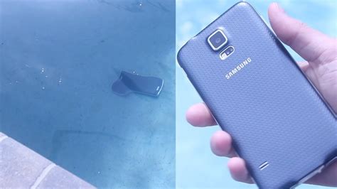 s5 water drop test|Galaxy S5: Pool Drop Test .